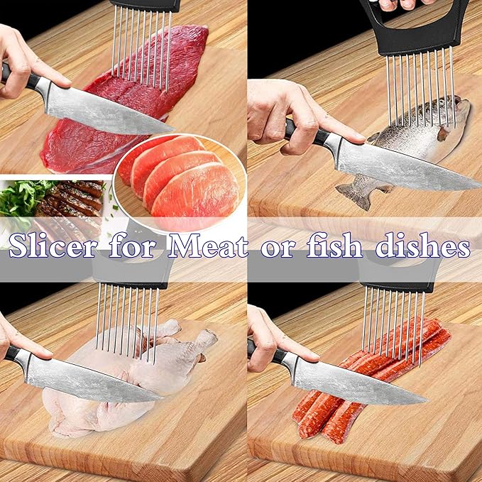 Stainless Steel Onion Holder for Slicing, Onion Slicer Holder, Onion Cutter for - Image 4