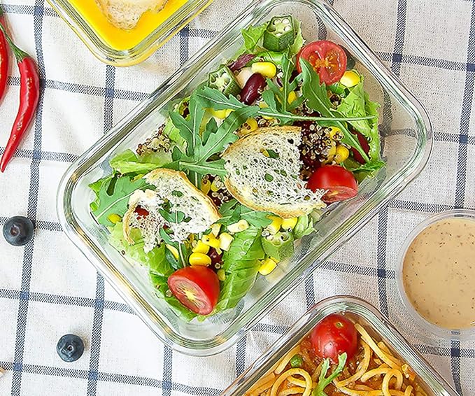 Glass Meal Prep Containers, MCIRCO Glass Food Storage Containers, Airtight - Image 7
