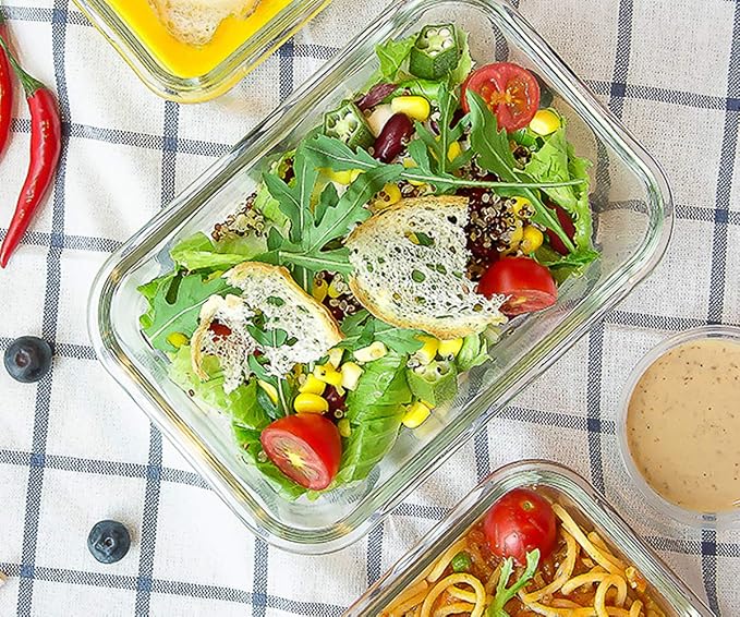 MCIRCO 8-Pack 30 oz Glass Meal Prep Containers - Image 5