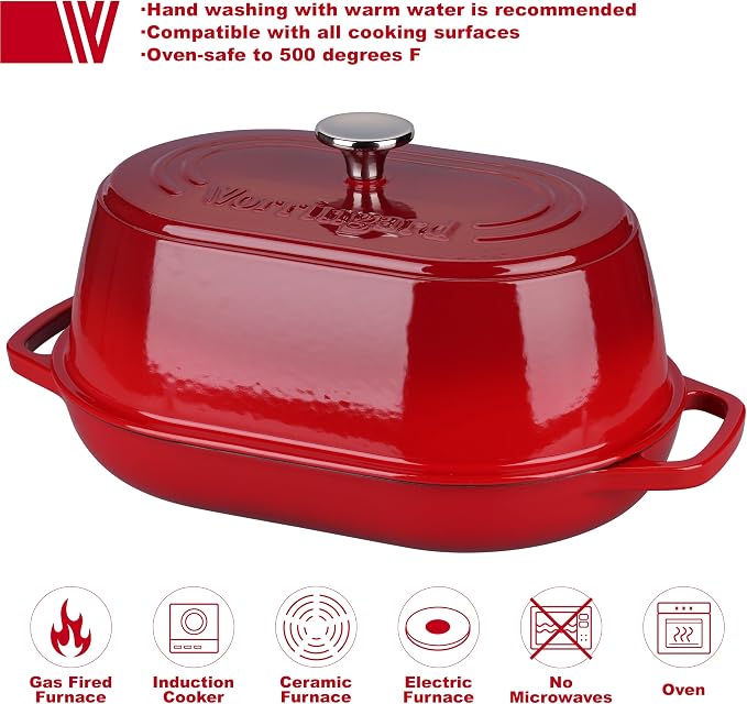 VORRINGARD Enameled Cast Iron Dutch Oven Pot - Image 3