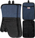 Yutat Oven Mitts, Pot Holders Set of 4 Made with Pure Cotton and Food