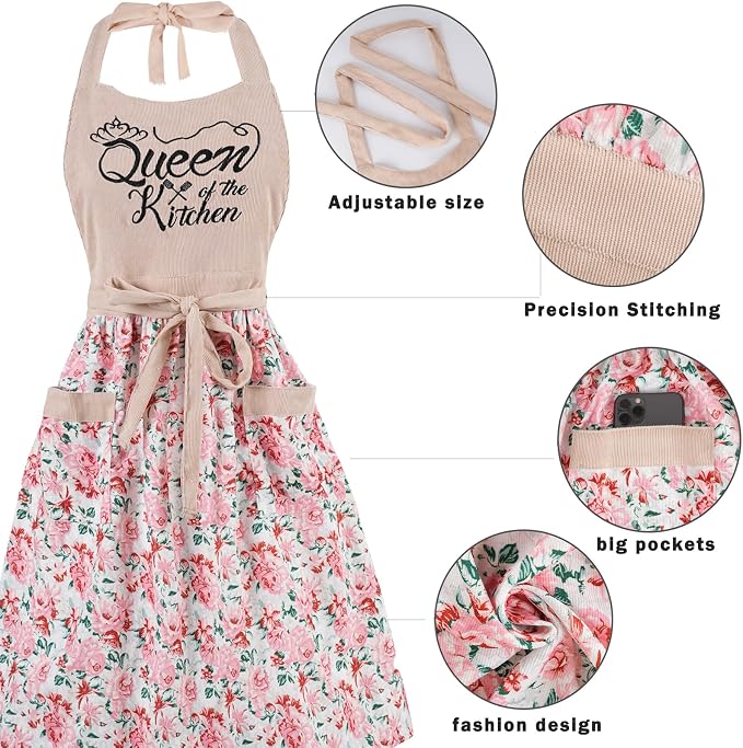 Cute Floral Aprons for Women - Image 6