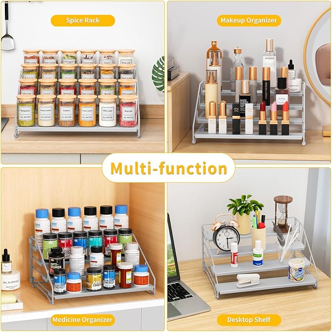 RCHYFEED 4 Tier Spice Rack Organizer, Spice Organization - Image 6