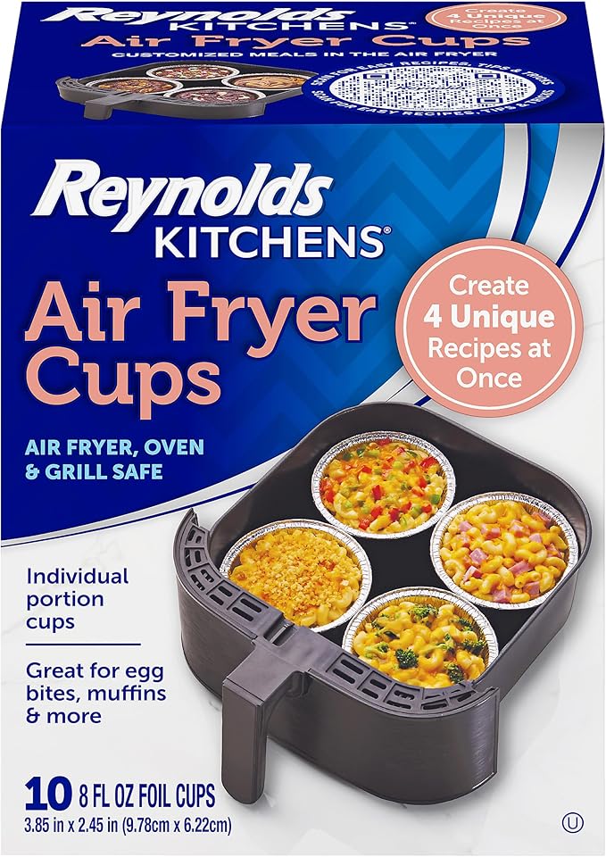 Reynolds Kitchens Air Fryer Cups, Easily Cook Individual Air Fryer Food and by ReynoldsConsumerProducts