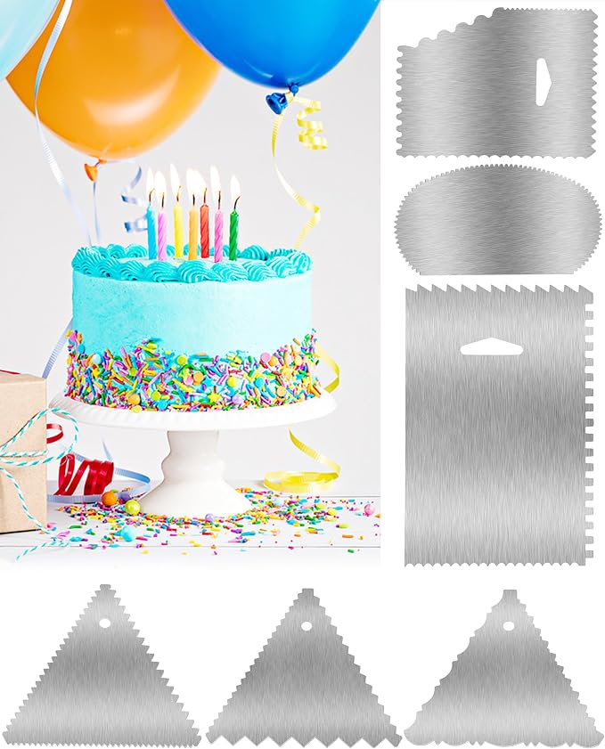 New 6pcs Cake Scraper 430 stainless Decorating Comb and Icing Smoother - Image 5