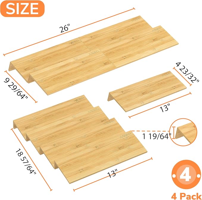 AMBIRD Bamboo Spice Drawer Organizer - Image 2