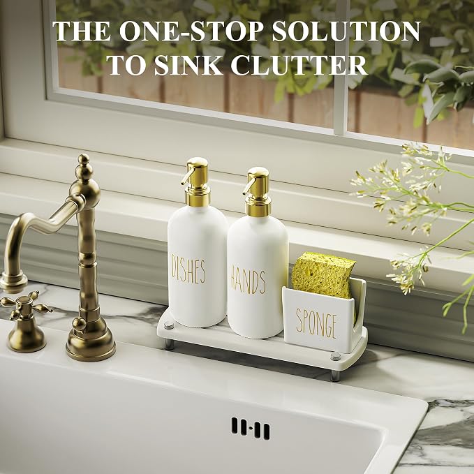 Cisily Kitchen Soap Dispenser Set Comes - Image 4