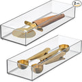 iDesign Clarity Drawer, Kitchen and Bathroom Organization Silverware, Large-Set by iDesign
