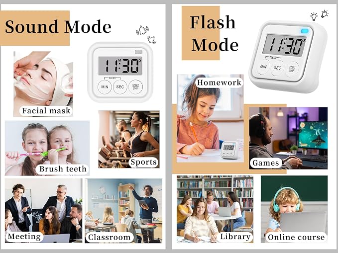 Timer, Kitchen Timers for Cooking Classroom Timer for Kids Teachers Digital - Image 7
