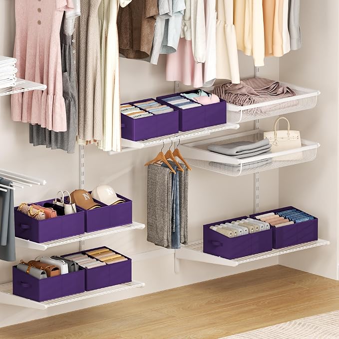 DIMJ Large Closet Shelf Organizer Bins 6 Packs - Image 6
