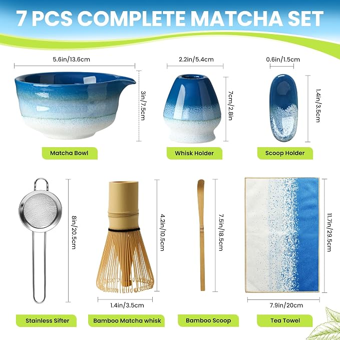 Matcha Whisk Set, Ceramic Matcha Kit Desert Style, Matcha Whisk and Bowl - Image 5