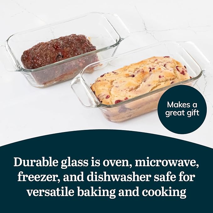 Libbey Baker’s Premium 2 Piece Glass Baking Dish Set, Space Saving Glass - Image 5