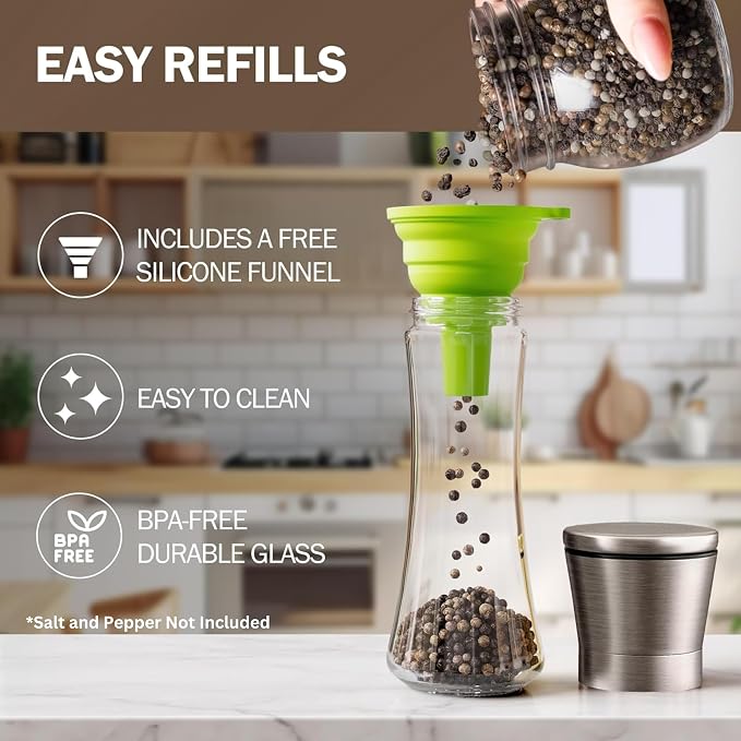 Home EC Original Gun Metal Bronze Salt and Pepper Grinder Set of 2 - Image 4