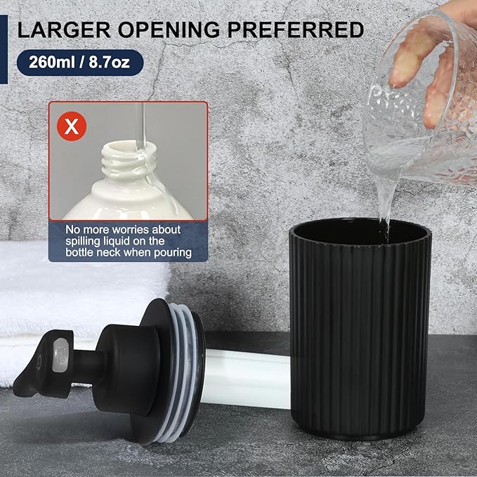 Automatic Soap Dispenser Liquid Touchless: 9oz Black Plastic - Image 5