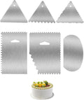 New 6pcs Cake Scraper 430 stainless Decorating Comb and Icing Smoother by YQBOOM