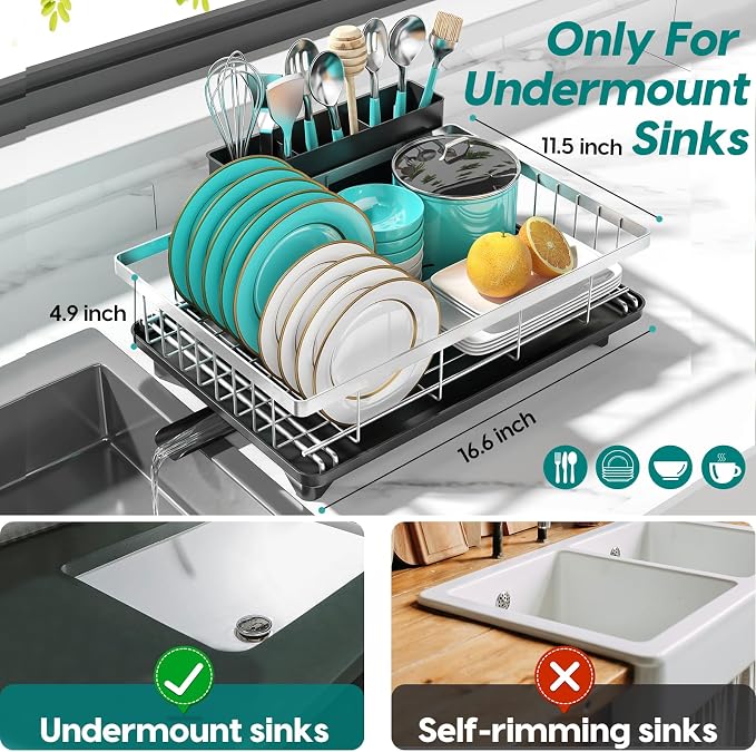 MERRYBOX Stainless Steel Dish Drying Rack - Image 2
