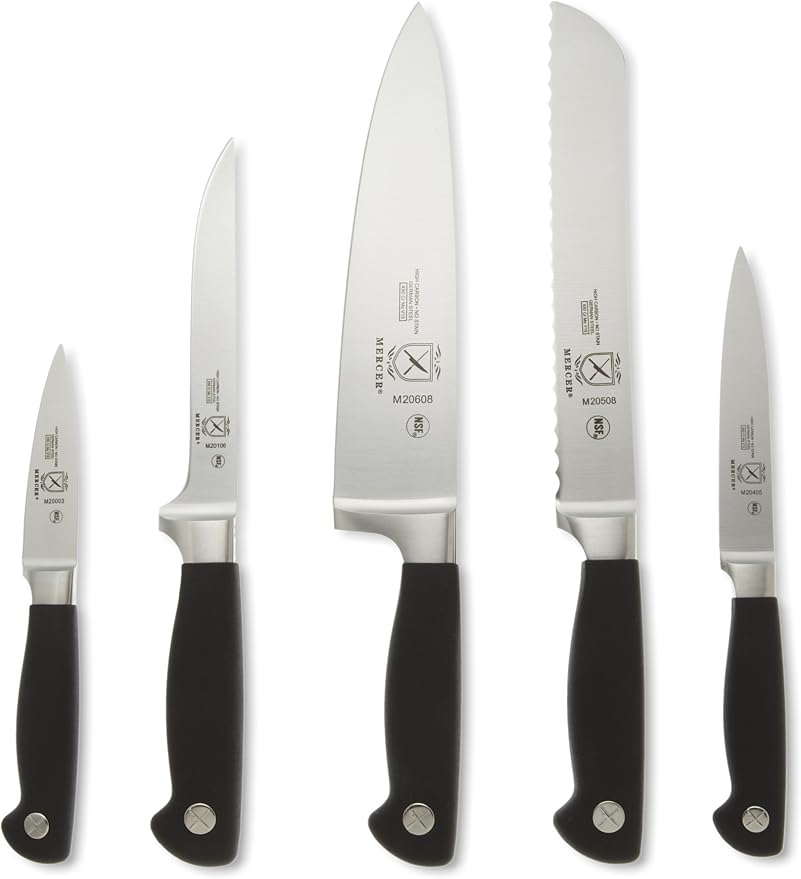 Mercer Culinary M20000 Genesis 6-Piece Forged Knife Block Set, Tempered Glass - Image 3