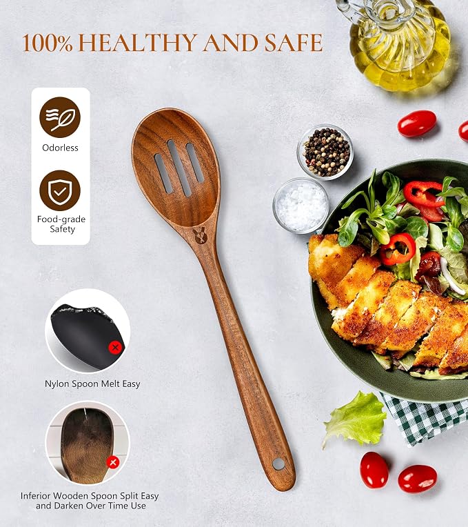 Wooden Slotted Spoons for Cooking, Good Grips Large Wooden Slotted Spoon - Image 5