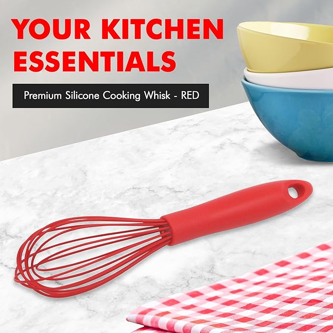 Chef Craft Premium Silicone Wire Cooking Whisk, 10.5 Inch - Image 2