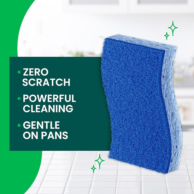 Scotch-Brite Zero Scratch Scrub Sponge, 6 Kitchen Sponges - Image 3