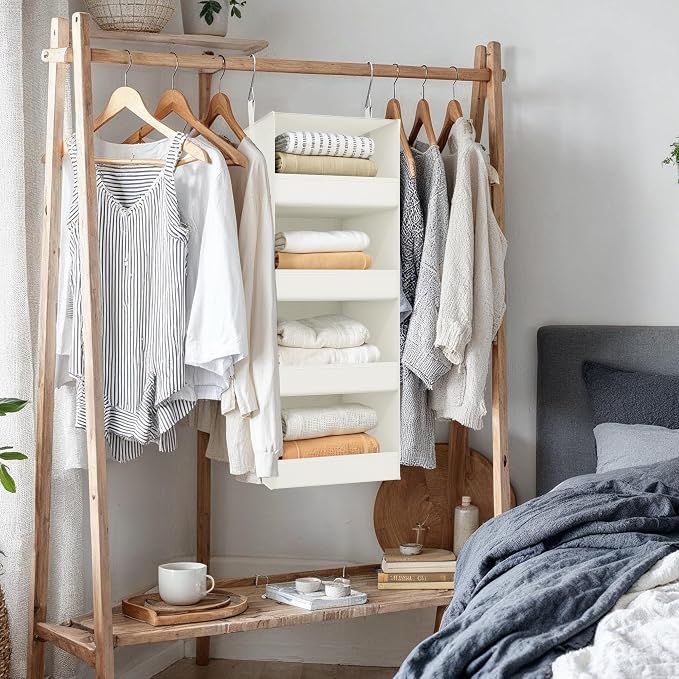 GRANNY SAYS 4-Shelf Hanging Organizer, Closet Hanging Shelves, Closet Hanging - Image 7