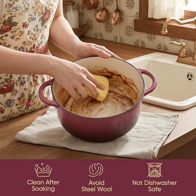Vintage Style 4.5 Quart Dutch Oven Pot - Image 6