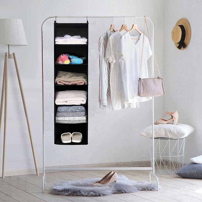 MAX Houser 6 Tier Shelf Hanging Closet Organizer, Closet Hanging Shelf - Image 6