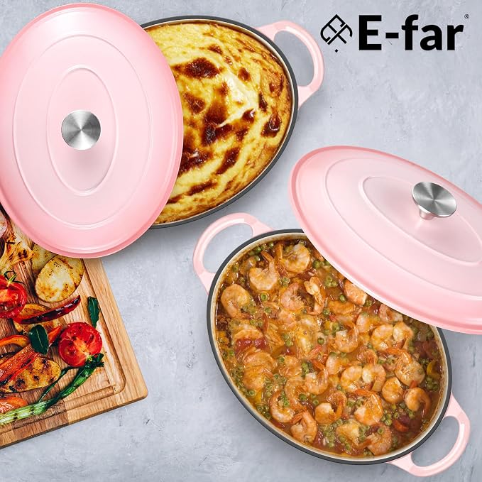 E-far 7QT Oval Dutch Oven Pot - Image 8