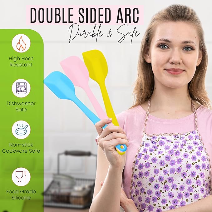 NEXTOP Silicone Spatula 8 Piece Set, Heat-Resistant Non-stick Rubber Spatulas - Image 4