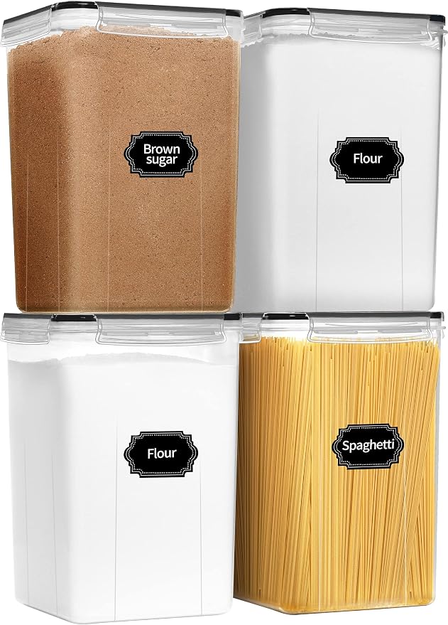 PRAKI Extra Large Tall Airtight Food Storage Containers 6.5L / 220oz, BPA Free by PRAKI