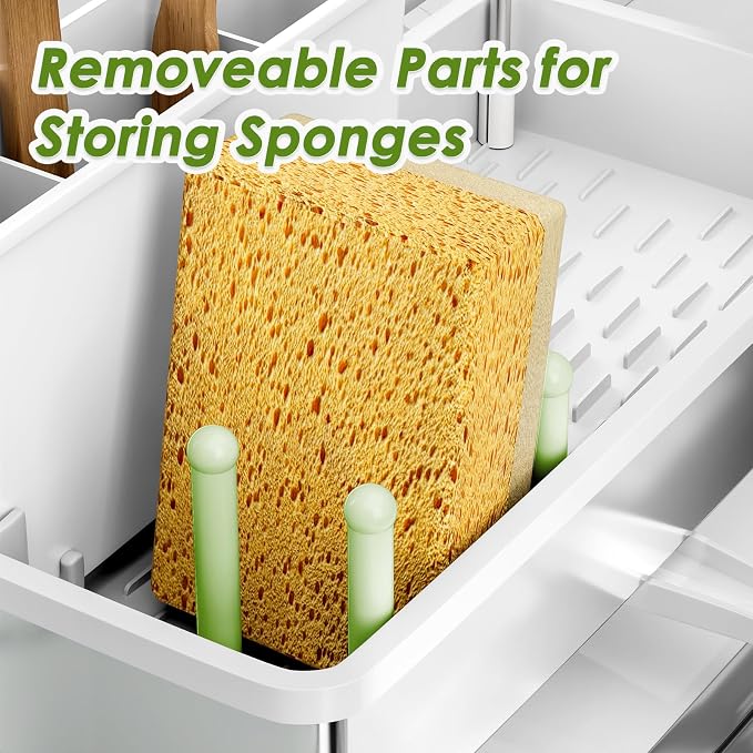 Ewaiira Stainless Steel Sink Caddy, Sponge Holder - Image 9