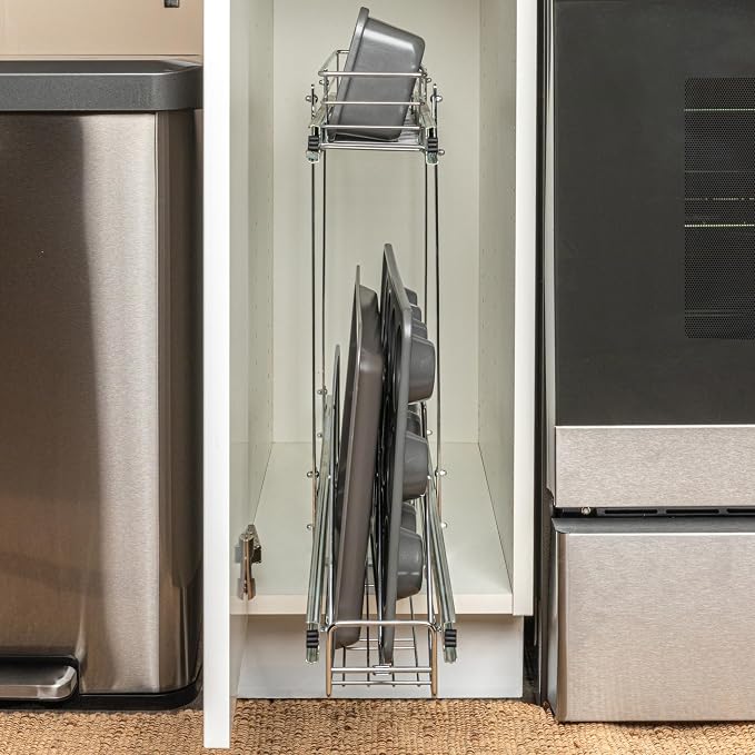 Household Essentials Glidez Multipurpose Chrome-Plated Steel Pull-Out/Slide-Out - Image 2