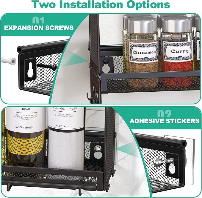 Docnest 3 Tier Wall Mounted Spice Rack - Image 3