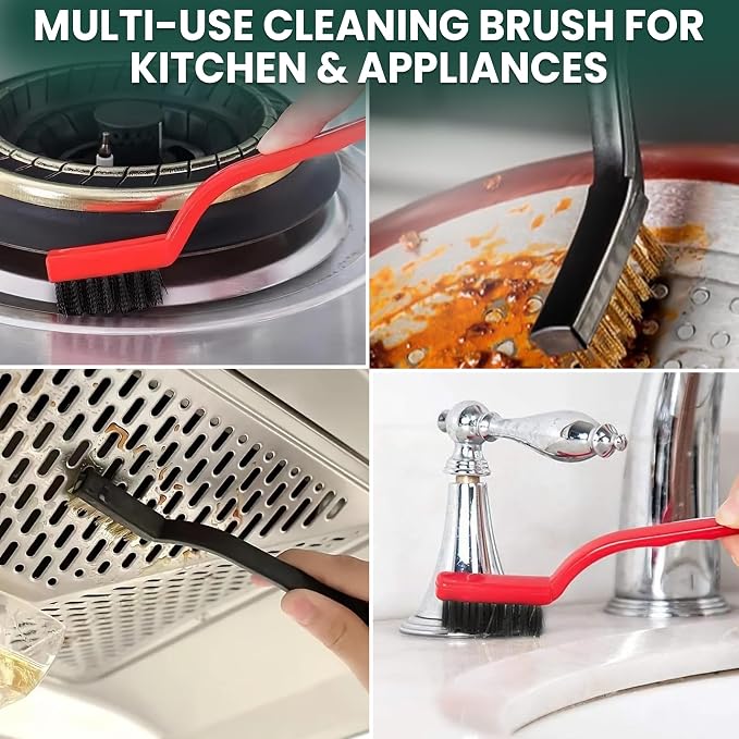 8 Pcs Crevice Cleaning Brush Set – Hard Bristle Cleaning Tools - Image 5