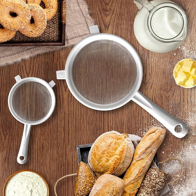 3 Pcs Plastic Nylon Fine Mesh Kefir Strainer Set - Image 3