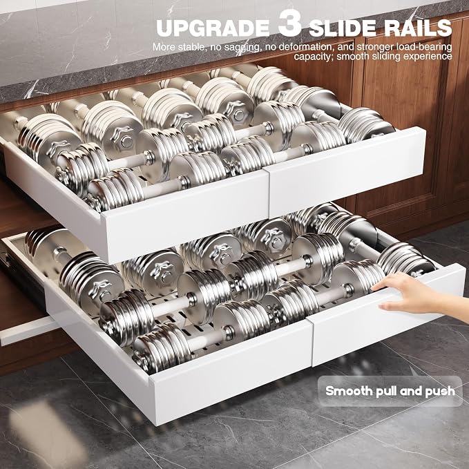 Seinloes 2 Pack Pull Out Cabinet Organizer Expandable Width and Depth, Slide - Image 8