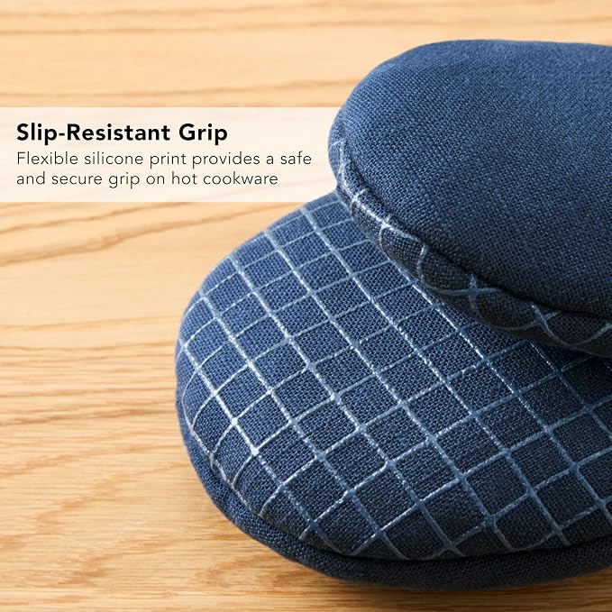 KITCHENAID Gourmet Series Gridlines Mini Oven Mitts 2-Pack Set, Heat Resistant - Image 7
