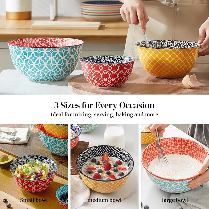DOWAN Mixing Bowls, Ceramic Mixing Bowls - Image 4