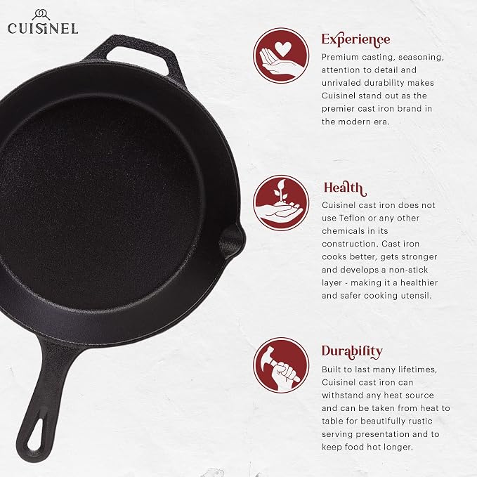 Cuisinel Cast Iron Skillets Set - Image 2