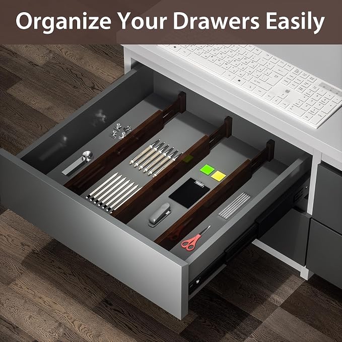 DUCOO 4 PCS Drawer Divider, 2.3" High Expandable Separators - Image 6