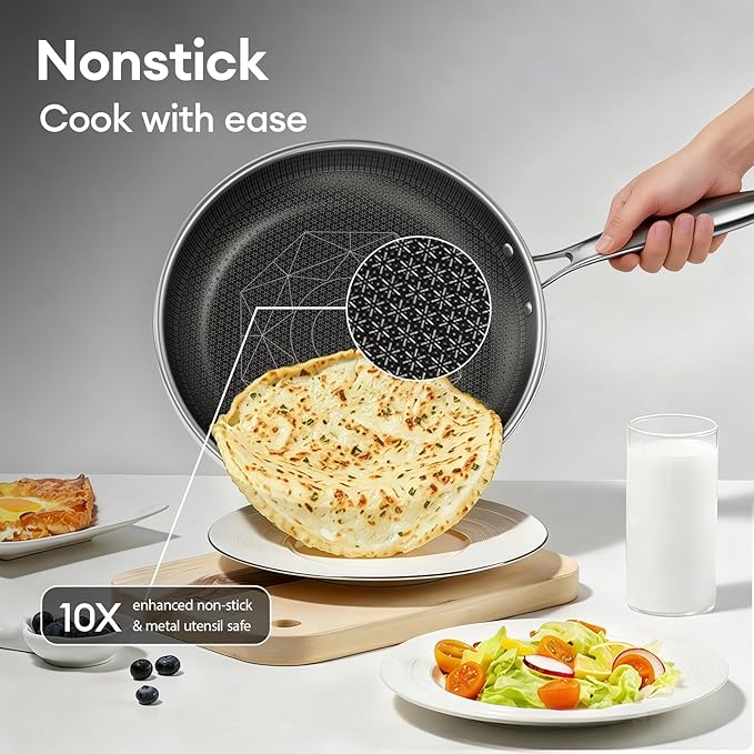COOKER KING Stainless Steel Cookware Set, Pots and Pans Set Non Stick, Frying - Image 2