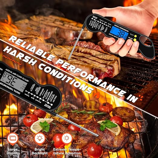 Instant Read Meat Thermometer, Fast and Accurate Digital Food Thermometer - Image 2