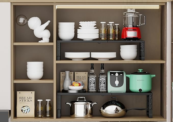 Jojocross Expandable Adjustable Stackable Kitchen Organizer, Spice Rack - Image 5