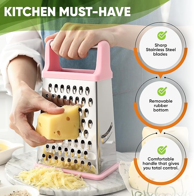 Spring Chef Professional Stainless Steel XL Parmesan Cheese Grater - Image 3