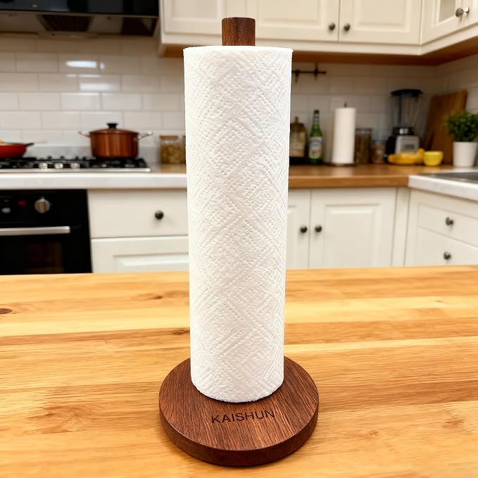 Kaishun Wooden Paper Towel Holder Countertop - Image 7