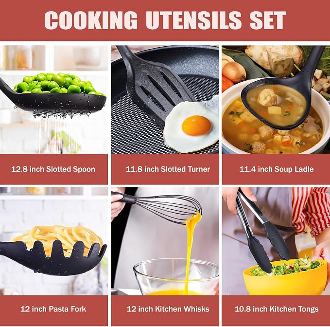 RAXCO Kitchen Utensils Set For Cooking-7 Cooking Utensils, 5 Kitchen Utensils - Image 3