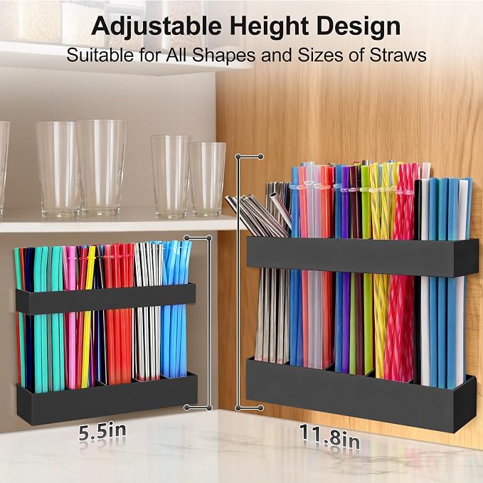 9.5” Large Acrylic Straw Holder - Image 2