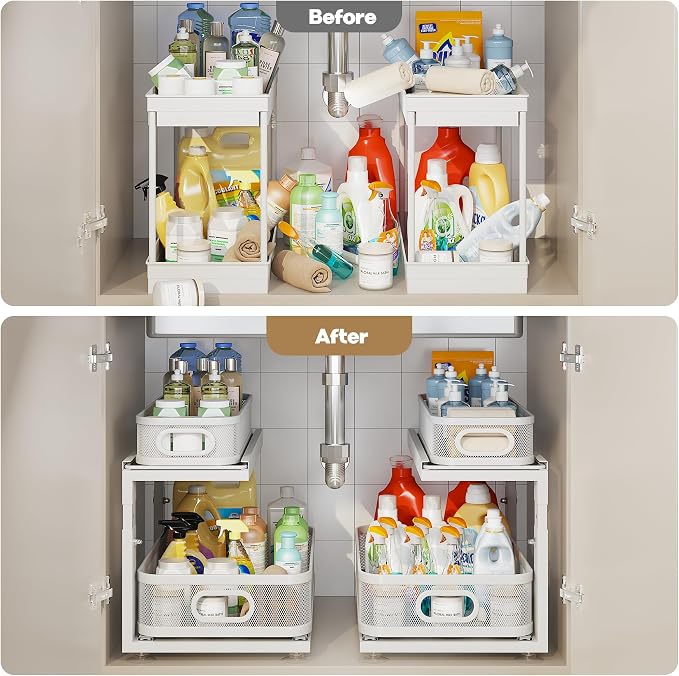 2 Pack 18.5IN-Depth Under Sink Organizer - Image 6