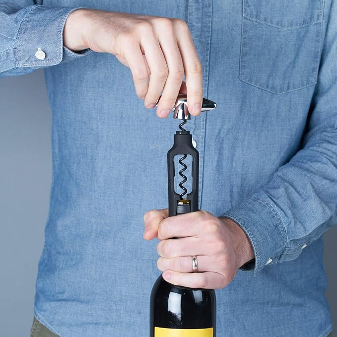 True Self Pulling Corkscrew Wine Opener, Durable Plastic - Image 7