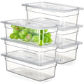 CURTA 6-Pack 1/3 Size 4" Deep NSF Polycarbonate Food Pans by CURTA